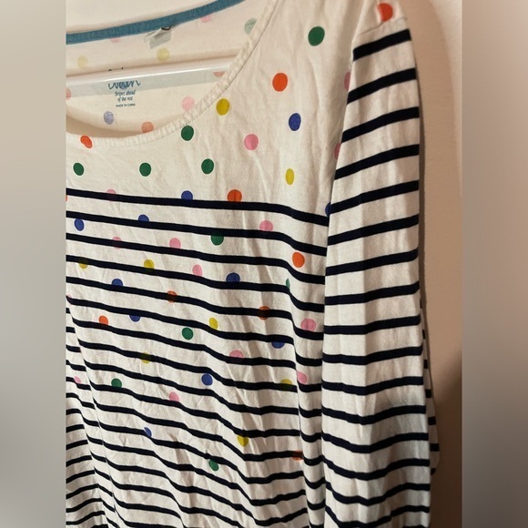 Cute Mini Boden long sleeve cotton tee shirt. Stripes and Polka dot‎ - Picture 2 of 6